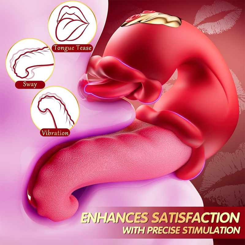 10 Tongue Licking Modes Dual Stimulation G Spot Tongue Licking Female Massager Clitoral Sucking Vibrator_voghion.com