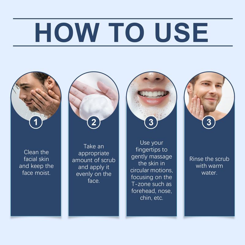 East Moon Men's sanft botzt d'Gesiichtshaut, erfrëschend Feuchtigkeitsscrub a kontrolléiert d'Uelegpeeling_voghion.com