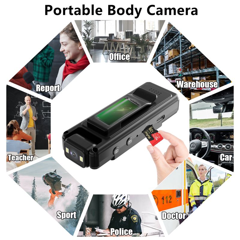HD 1080P Portable Sports Camera – 1800° Rotating Action Cam For Outdoor, Meetings & Recording_voghion.com