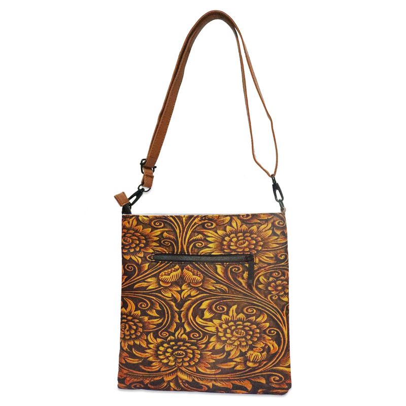 Sac à bandoulière léopard noir, sac à bandoulière en toile verticale avec fermeture éclair et tournesol pour femmes, sac d'étudiant_voghion.com