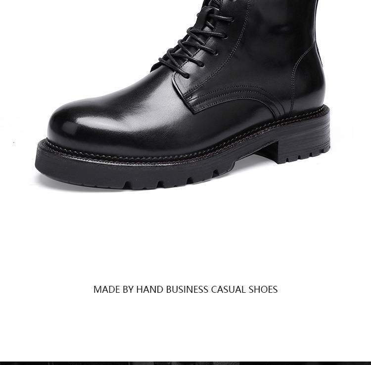Vintage gewaschenes Pferdeleder Herren Übergröße 47 Herrenstiefel Britischer Stil High Help Stiefel_voghion.com