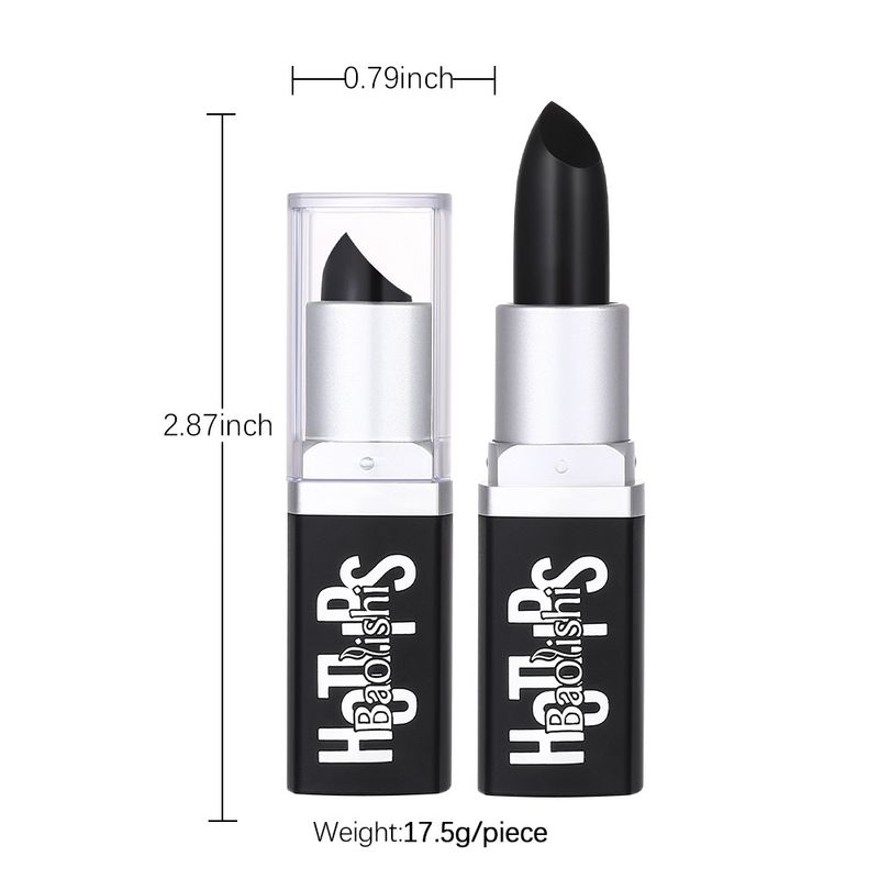 Schwarzer Lippenstift Make-up Heiße Produkte Weihnachten Halloween Schwarzer Lippenstift Dunkel bemalter Lippenstift_voghion.com