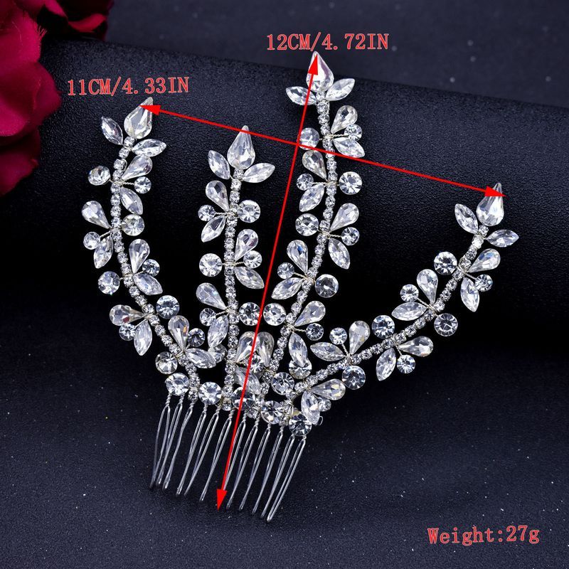 Copricapo da sposa fatto a mano con catena a griffe in strass e inserti dorati, pettine, accessori per capelli._voghion.com