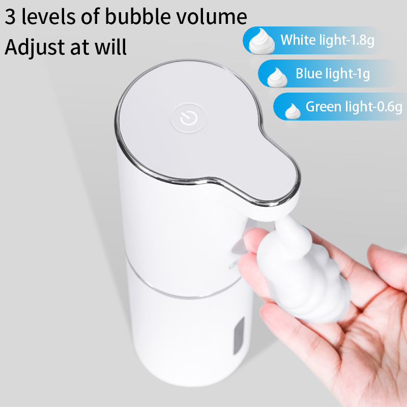 Automatische Schaumseifenspender Badezimmer Smart Washing Hand Machine mit USB-Aufladung Weiß Hochwertiges ABS-Material_voghion.com