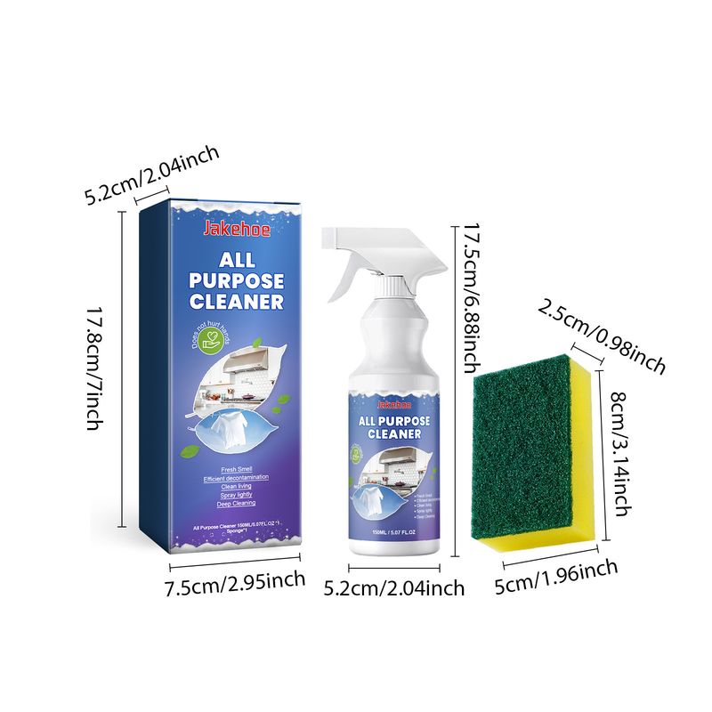Jakehoe All Purpose Cleaner, Kitchen Range Hood Tile Wall Stubborn Oil Multi-Functional Detergent Detergent_voghion.com