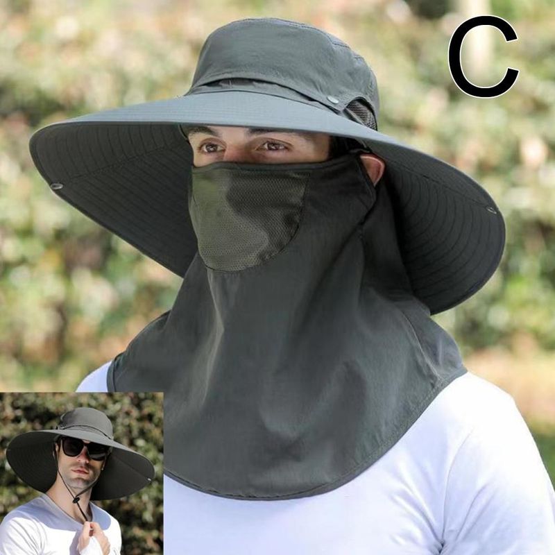 New Arrivals 1PCS Summer Quick Dryng UV Protection Fisherman Cap Neck Men Face Cycling Removable Outdoor Visor Fishing Hat Cover H0U1_voghion.com