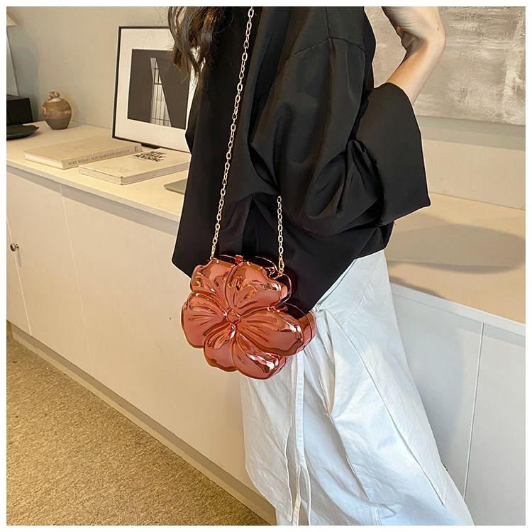 Borse a tracolla da donna, borsa a fiori, borsa con specchio galvanico, borsa artigianale, borsa a tracolla fresca e dolce, borsa a tracolla Beautiful Girl Box_voghion.com
