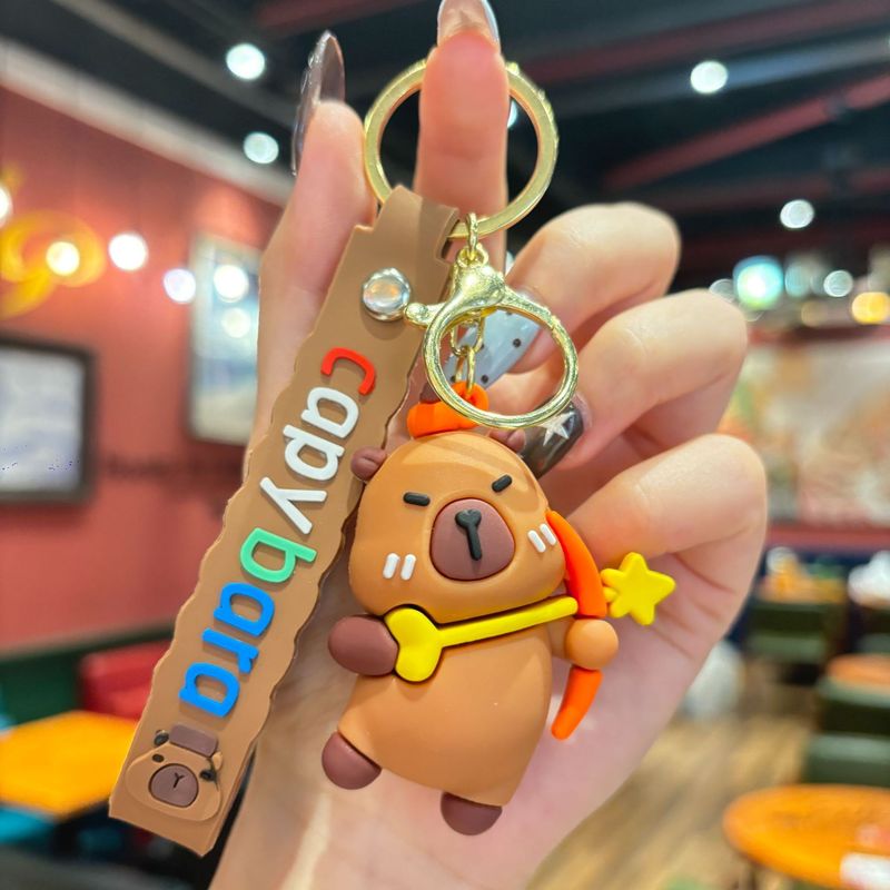 Cute Capybara Bag Soft Rubber Keychain Niche Backpack Decoration High-end Doll Pendant_voghion.com