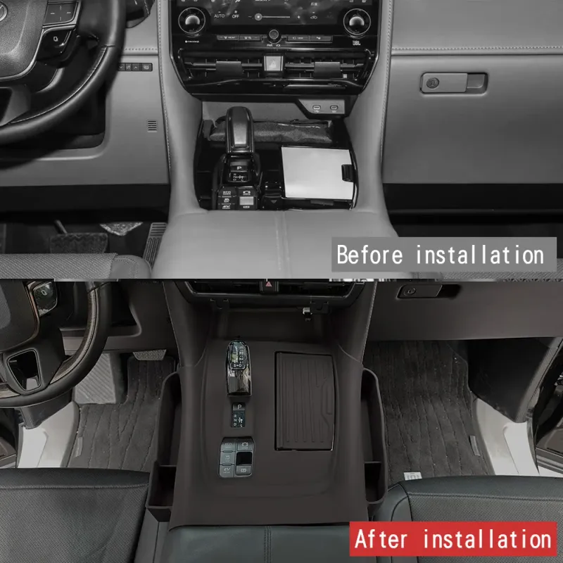 Cuscinetto in silicone per cambio marce con contenitore, impermeabile e antigraffio, per console centrale, per Toyota Alphard Serie 40 2023 2024_voghion.com