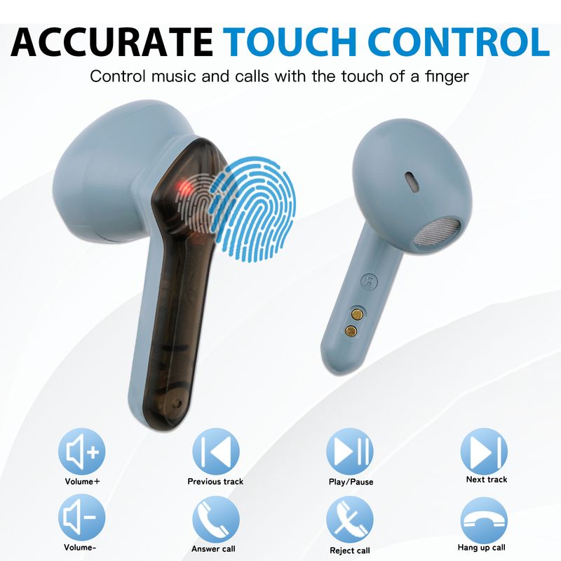 ANC + ENC Dual-mark Active Noise Reduction Wireless TWS Bluetooth 5.3 In-ear Headset_voghion.com
