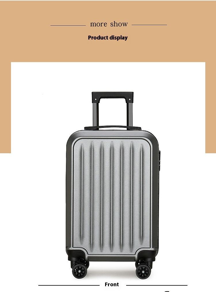 Sturdy and durable travel new student password box, 20 inch boarding case, zippered double-layer trolley case_voghion.com