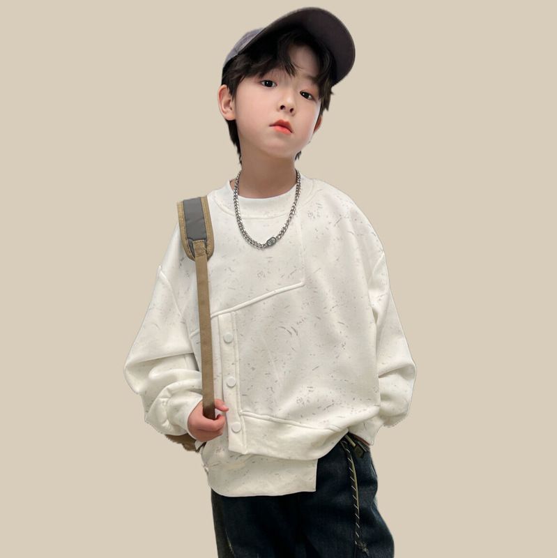 Felpa con cappuccio alla moda per ragazzi per la primavera e il 2024, nuovo outfit, top da teppista di strada esplosivo e attraente, da media a grande_voghion.com