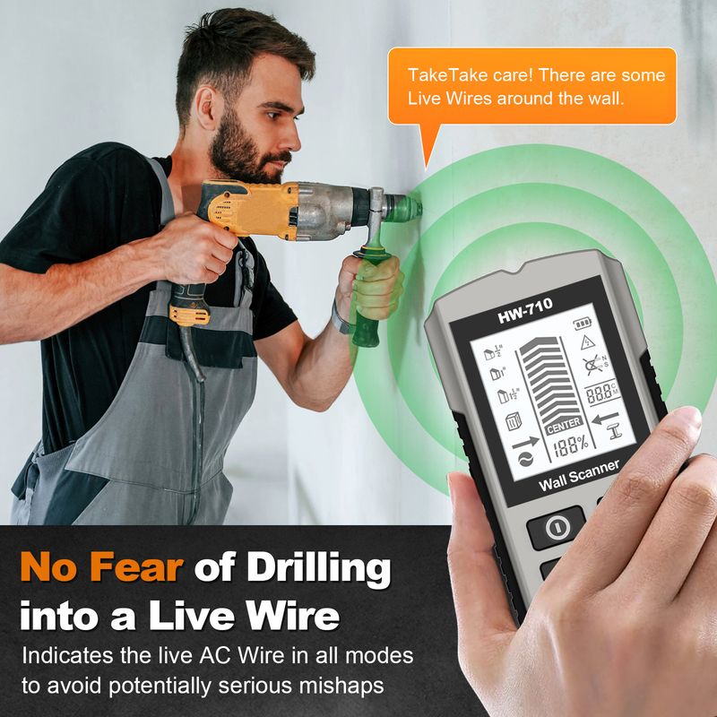 Professional Wall Scanner – Multi-Function Metal Detector For Studs, Wires & Pipes With LCD Display & Depth Calibration (3 Color Options)_voghion.com