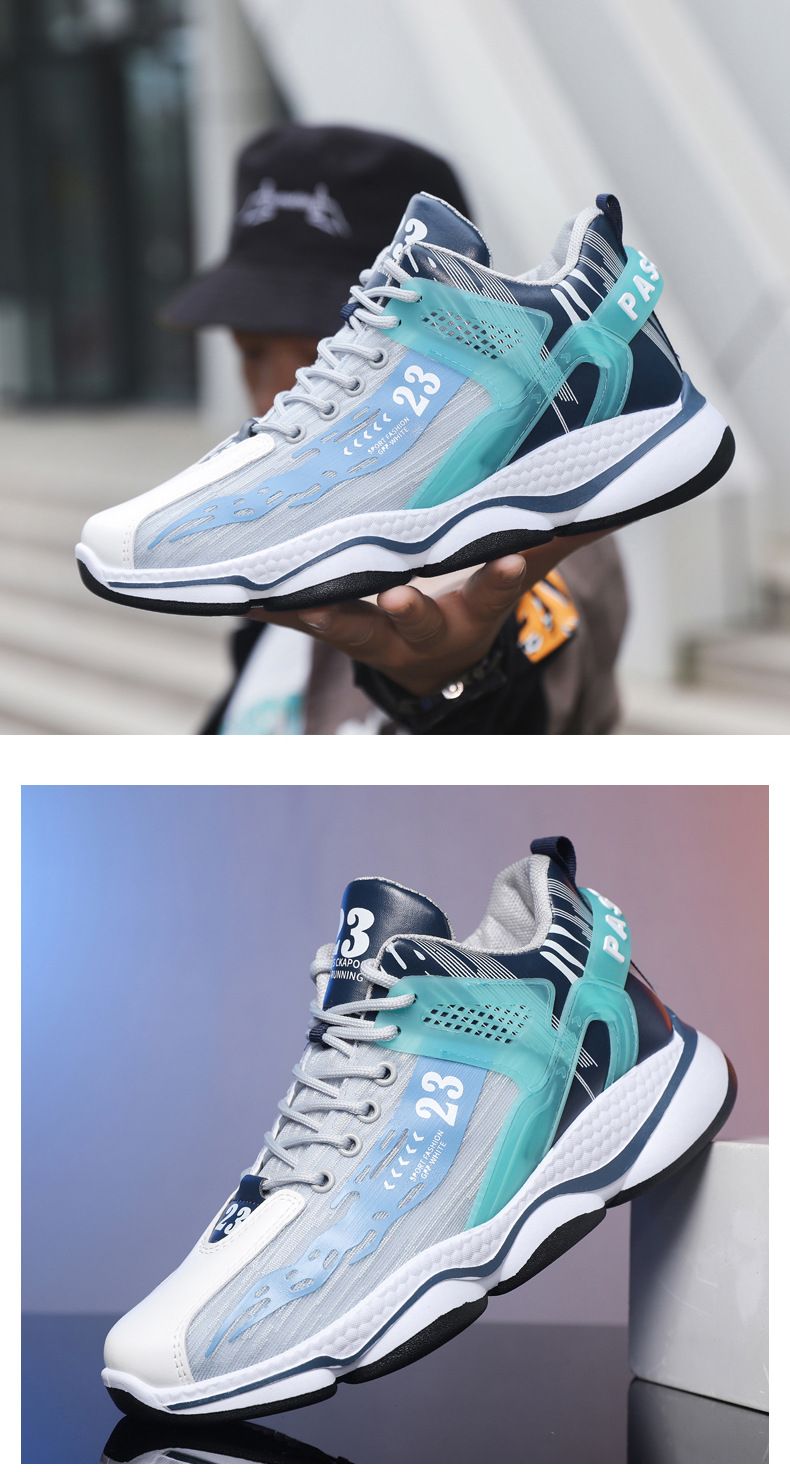 Men's high top outdoor casual sports breathable running shoes, fashionable and trendy sneakers, shoes_voghion.com
