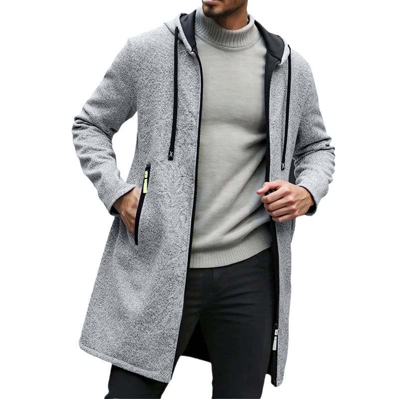 Herbst Männer Felpe con cerniera Felpe Langarm Für Männer Im Freien Warme Mit Kapuze Streetwear Herren Oversize Winter Top Jacke Mantel_voghion.com