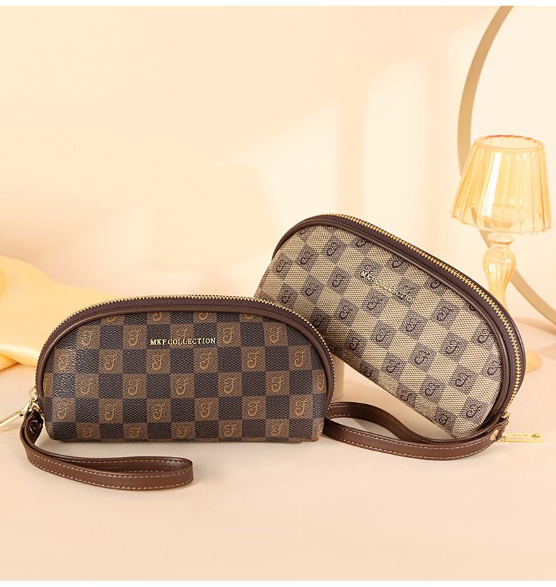 Carteira de pulso feminina da moda - bolsa longa e fina com compartimentos para cartões, proteção RFID e alça ajustável_voghion.com