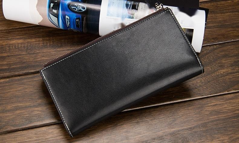 BAELLERRY Wallets, New Arrivals, Large Capacity Men's Long Wallets, Business Youth Wallets, Fashionable Zipper Handbags._voghion.com