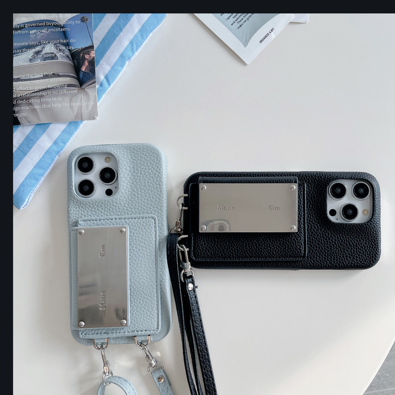 Mobile phone case kim classic model suitable for iPhone15 mobile phone case Apple 14promax cross-body card case mobile phone case_voghion.com