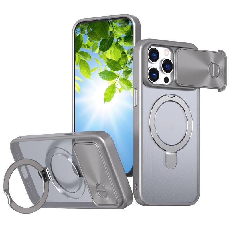 Phone Case & Covers New Product Suitable For Mobile Phone Case Fulcrum Push Window Magnetic Bracket IPhone14 Protective Case_voghion.com