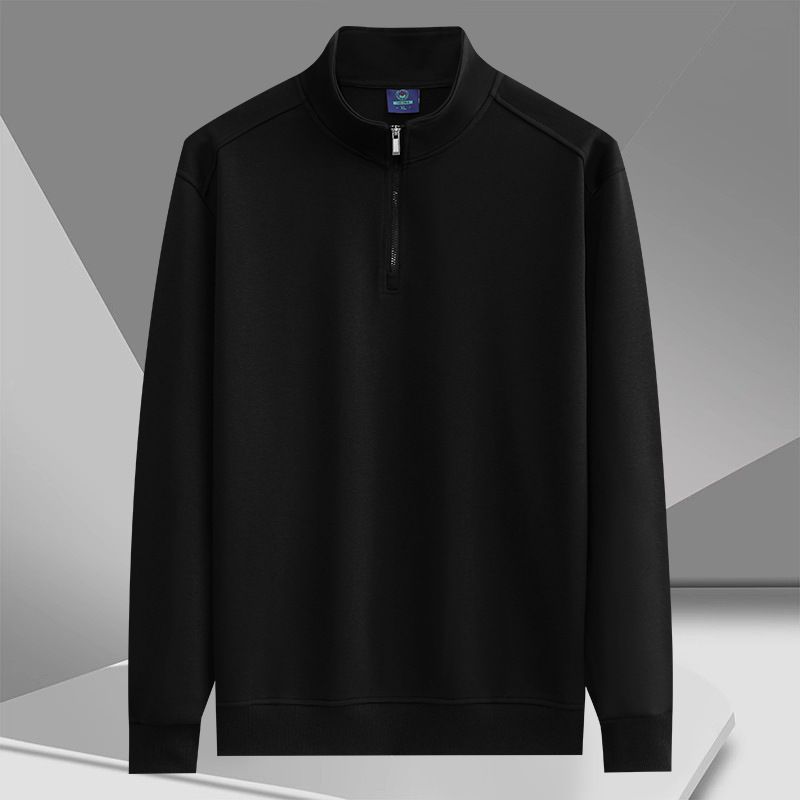 Herren-Polo-Sweatshirt im Retro-Stil mit halbem Reißverschluss – Locker sitzender Pullover mit Stehkragen und langen Ärmeln für die Freizeit (erhältlich in 7 Größen und 6 Farben)_voghion.com