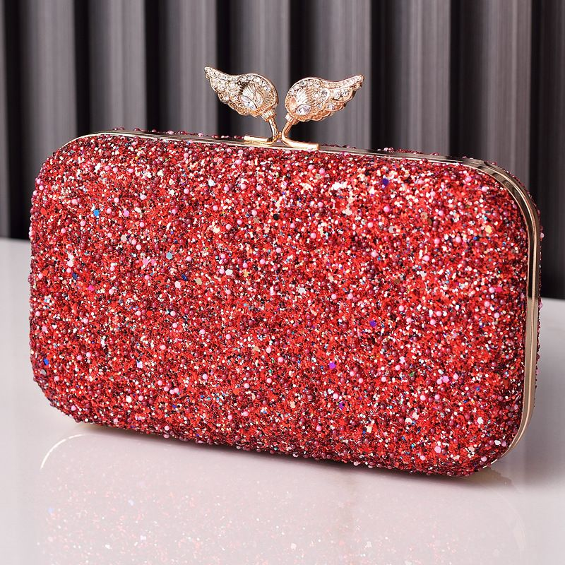 Nouvelle robe de soirée rétro à paillettes perlées avec diadèmes pour sac doré pour femme_voghion.com
