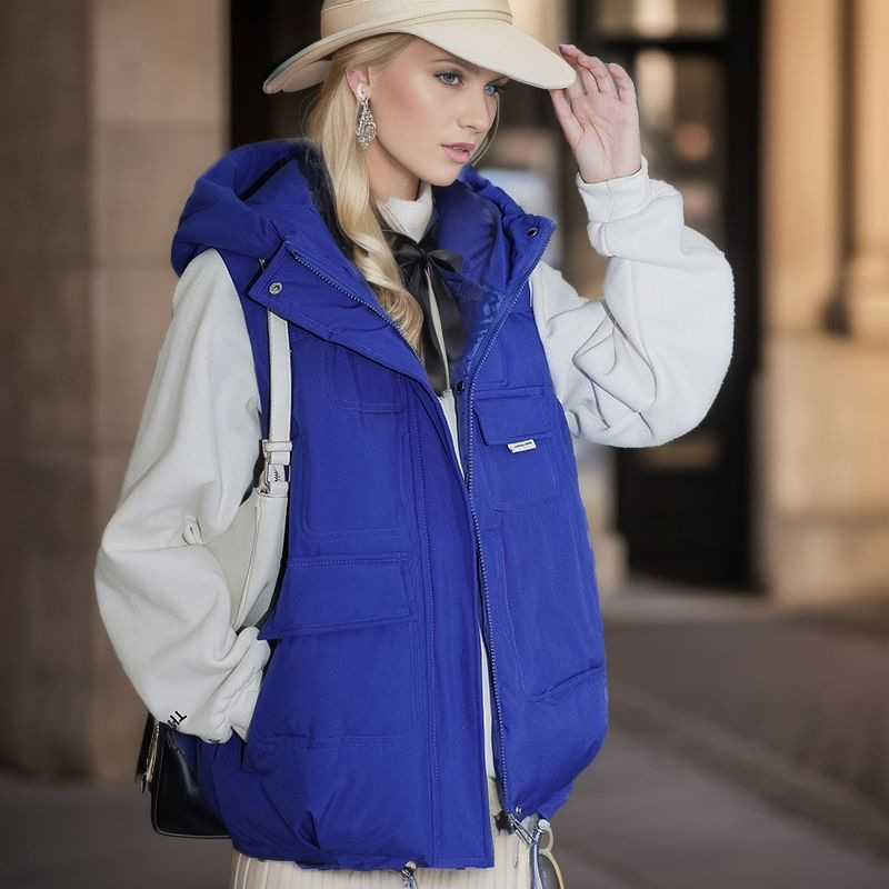 Nouveau gilet chaud en coton pour femme en automne et en hiver Le gilet ample pour femme porte un gilet Joker._voghion.com