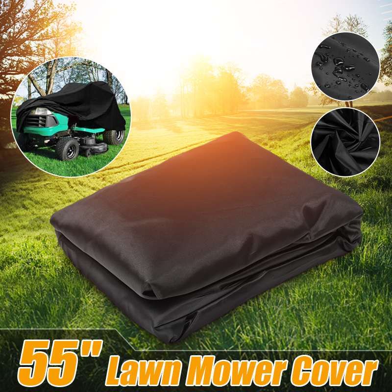 Abdeckung für Rasentraktor, Polyester-Taft, für Rasenmäher, wasserdicht, staubdicht, regenfest, sonnenbeständig, Sonnenschutz, Frostschutzmittel, Mehltau, 140 x 66 x 91 cm_voghion.com