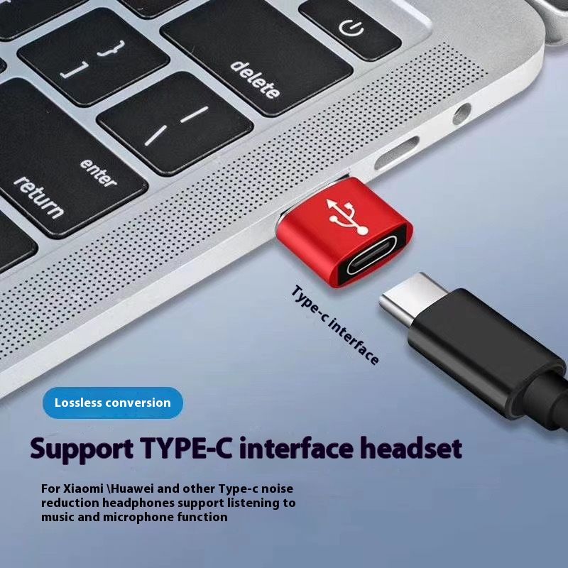 Metalladapter für Musikfestivals, USB-Öffentlichkeits-zu-Typ-C-Adapter aus Aluminiumlegierung_voghion.com