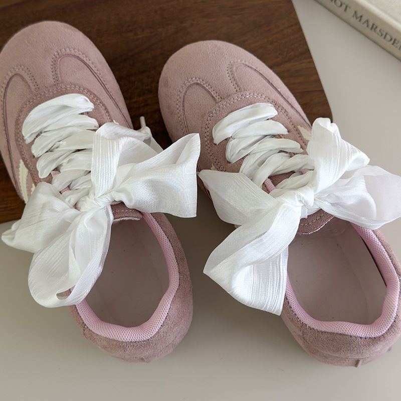 Sweet Ribbon Shoelaces Organza Chiffon Colorful Lace Ballet Style Sneakers Canvas Shoes Women's Shoelaces_voghion.com
