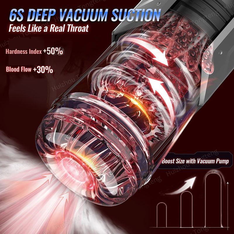 APP LED Automatic Male Masturbator Cup 7 Sucking Rotating Licking Thusting Modes Pocket Pussy Stroker Blowjob Sex Toys_voghion.com