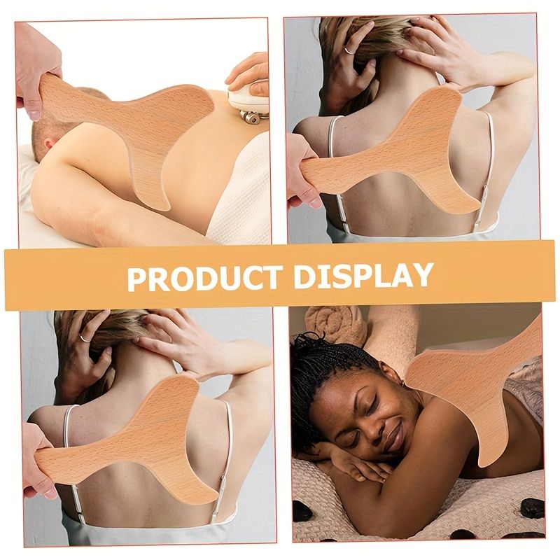 1 Stéck Holz Fëschschwanz Massageinstrument fir Ganzkierpermuskelentlastung - Multifunktionell fir gezielte Massage, perfekt fir den Heemgebrauch_voghion.com