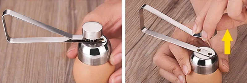 Stainless Steel Egg Topper Cutter Metal Egg Scissors Boiled Raw Opener Creative Kitchen Tool Gadgets Accessories Cool Gadgets_voghion.com