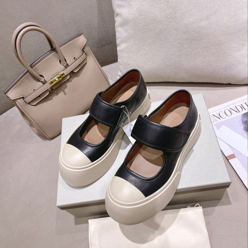 Scarpe da donna in pelle con plateau, piccole, in velcro, con suola spessa e carine, stile Mary Jane, stile Mani Chunky Ugly Cute_voghion.com