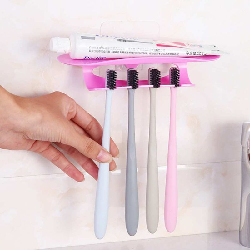 Portaspazzolino da parete con ventosa da 3 pezzi, portaspazzolino da parete per bagno_voghion.com