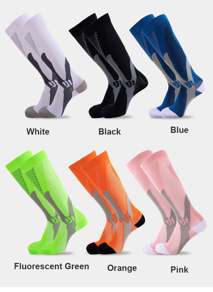 Compression socks calf socks men and women professional sports socks outdoor cycling fitness slimming elastic compression socks football socks_voghion.com