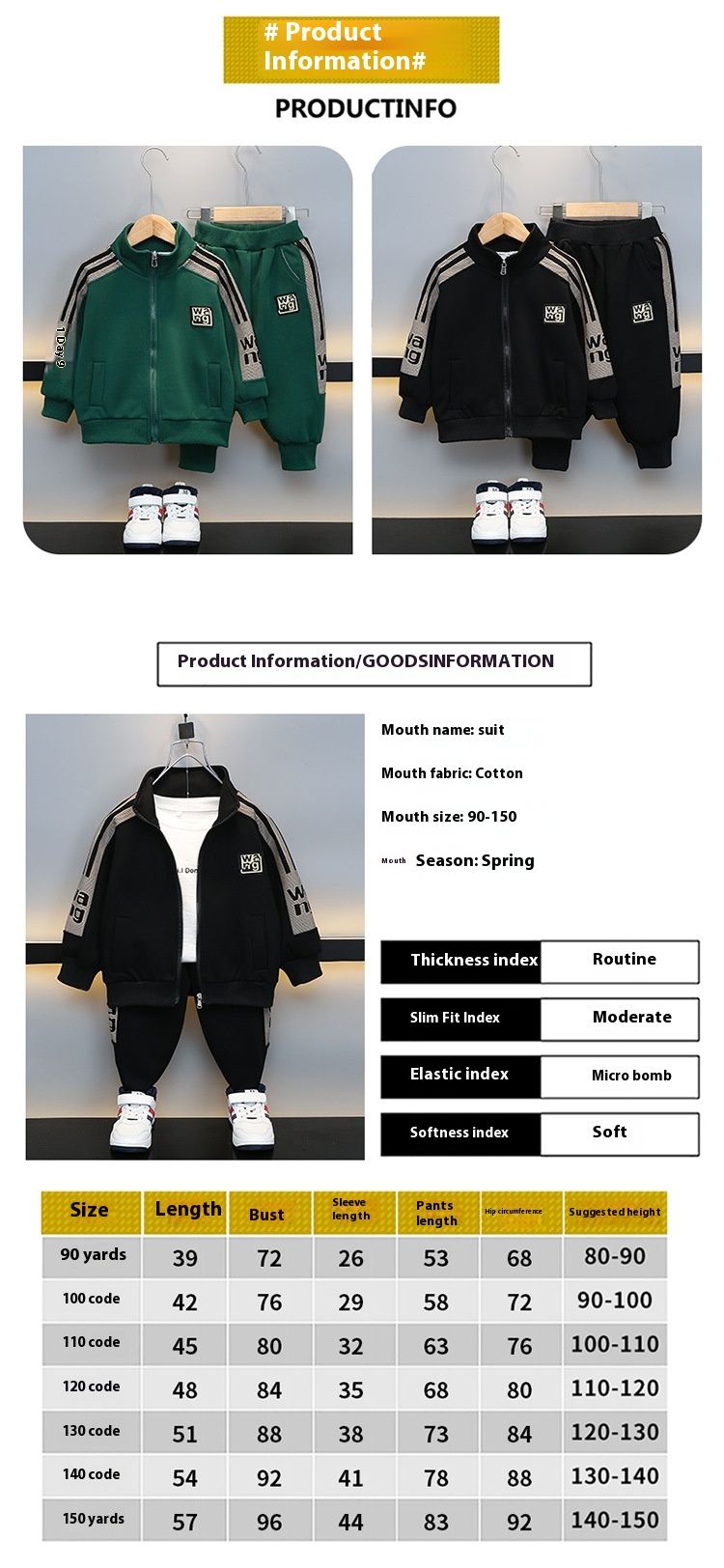 Ensemble Cardigan pour garçons, nouvelle édition coréenne pour enfants, beaux garçons et bébés, vêtements de printemps décontractés deux pièces, automne 2024_voghion.com