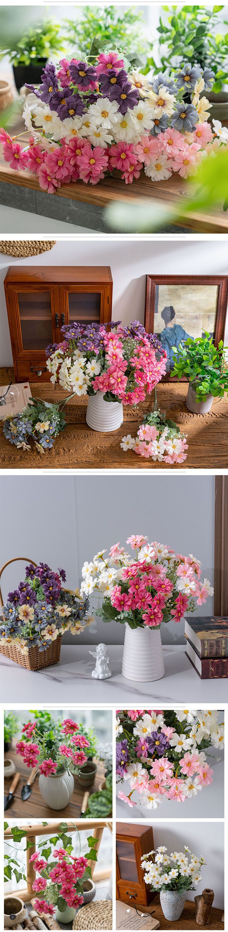 Festartikler Kunstige Blomster Hjemmedekoration Bryllup Håndholdt Blomstervæg Plante Væg Kunstig Blomst_voghion.com