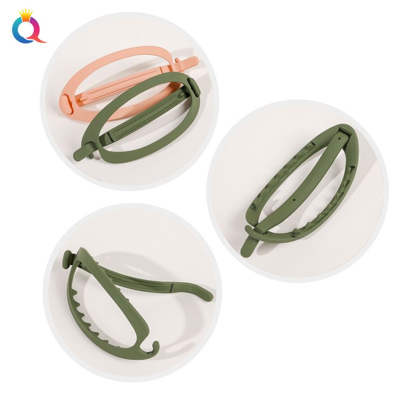 Fermaglio per capelli in policarbonato opaco - Elegante fermaglio ovale per capelli da donna (fermagli antiscivolo per chignon, grazioso accessorio per capelli posteriori, tenuta delicata per capelli spessi)_voghion.com