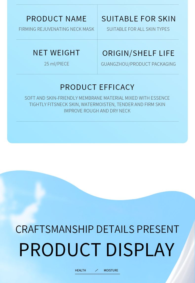 Mask 25g Hydrating And Diminishing Lines Swan Neck Skin Care Products_voghion.com