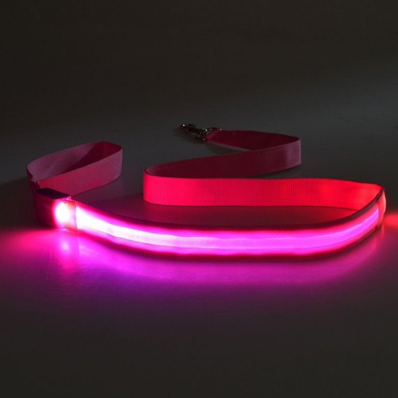 LED Pet Harness Light-Up / USB Flashing Light Leash Dog Rope_voghion.com