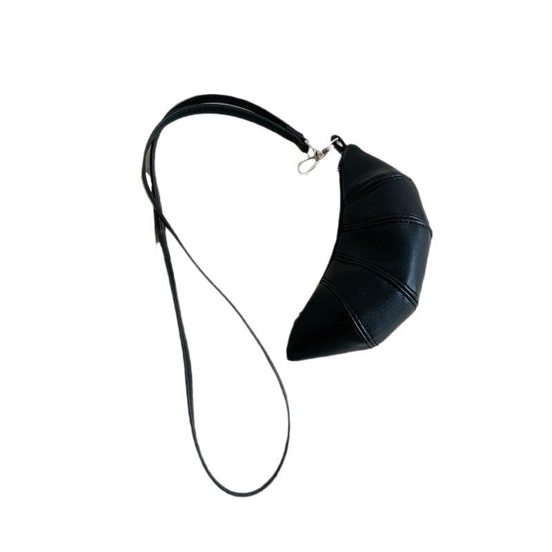 Portamonete piccolo stile da appendere al collo, design concavo, tracolla, grazioso porta auricolari, mini borsa a forma di corno per rossetto_voghion.com