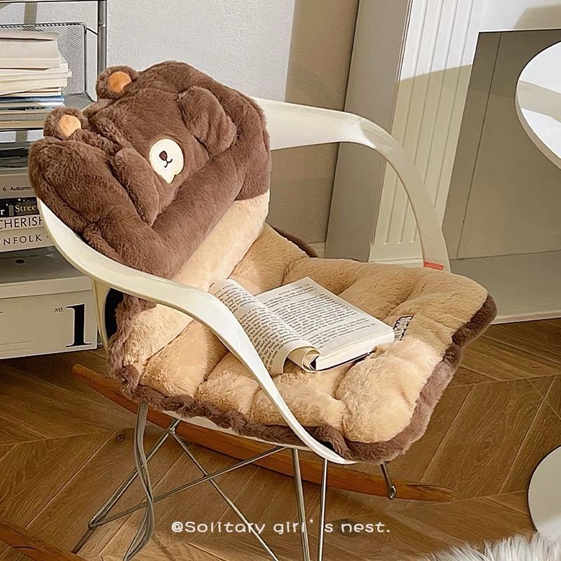 Cute Plush Bear Bedside Soft Pillow Seat Cushion Dormitory Student Bed Backrest Transformation Artifact Anti-collision_voghion.com