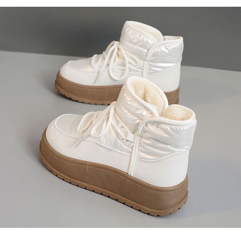 Paraguas para mujer, nuevo, de otoño e invierno, tejido cálido, forro polar, caña alta, suela gruesa, altura aumentada._voghion.com