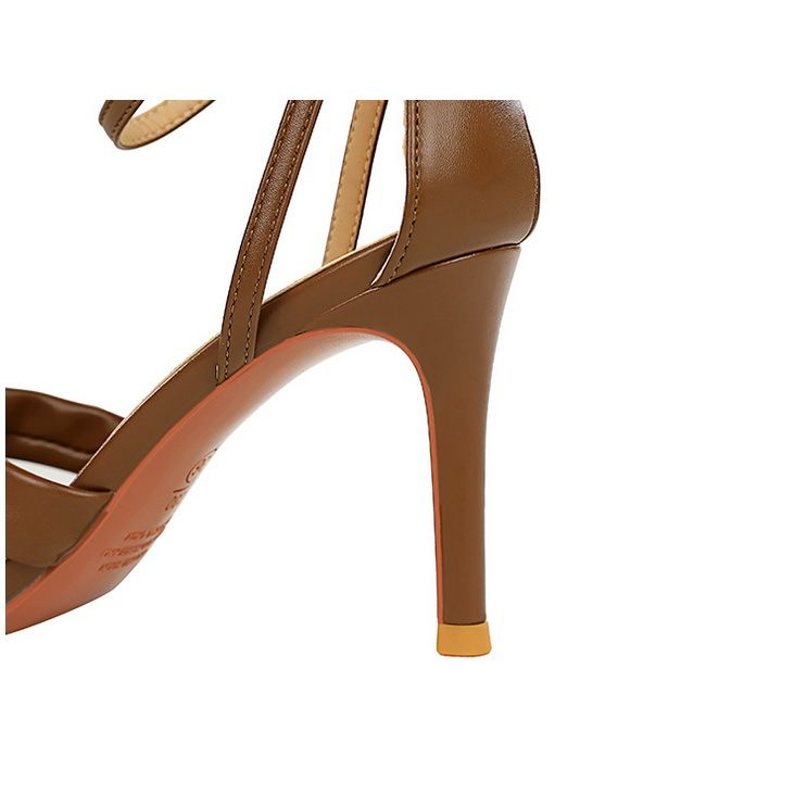 927-A6 Fashion Hollow Open Toe Cross Strap Summer High Heel Women's Shoes with Sandals_voghion.com