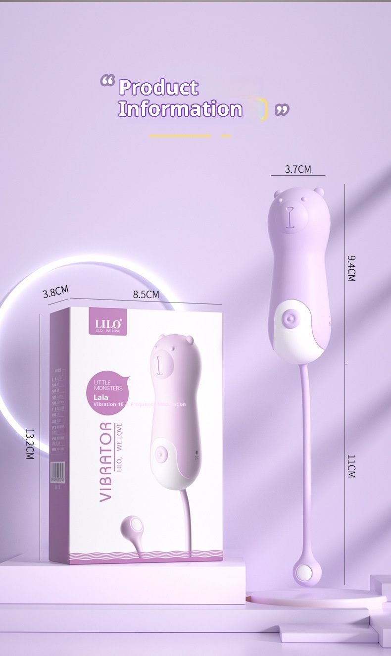 LuvBox Laile Lala Bear Vibratore Silenzioso con Succhiamento Invisibile, Dispositivo di Autodifesa Silenzioso per Donne, Piccolo Giocattolo Istantaneo_voghion.com