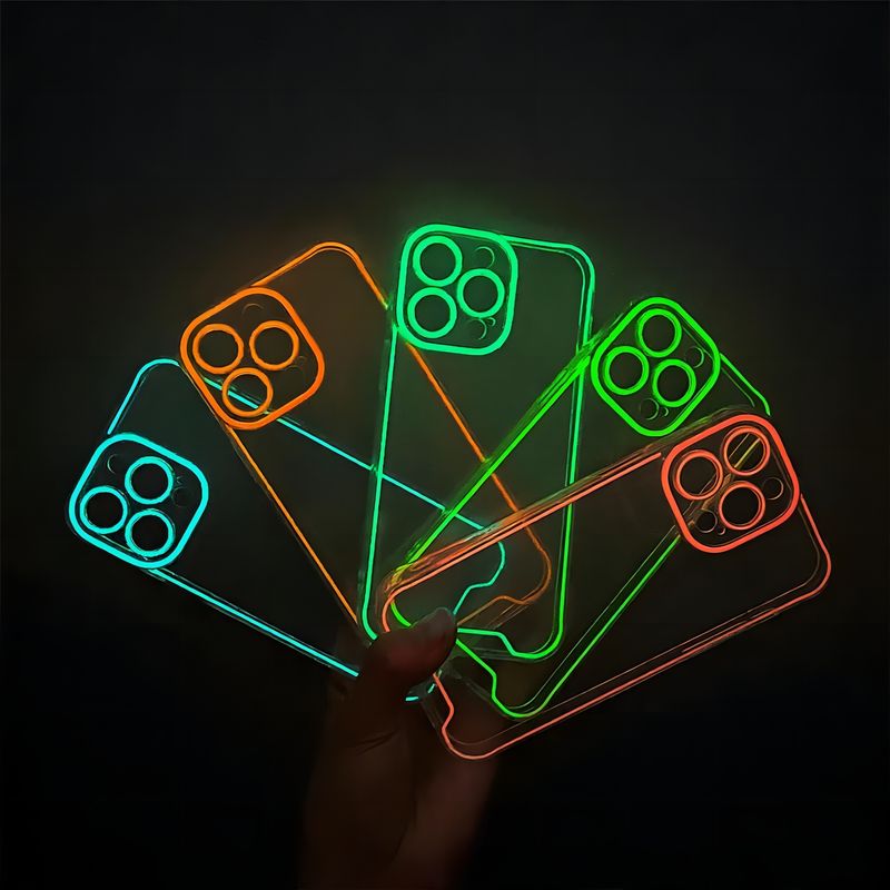 Geeignet für iPhone iPhone 15 Soft Shell Leuchtende transparente TPU-Schutzhülle gegen Tropfen_voghion.com