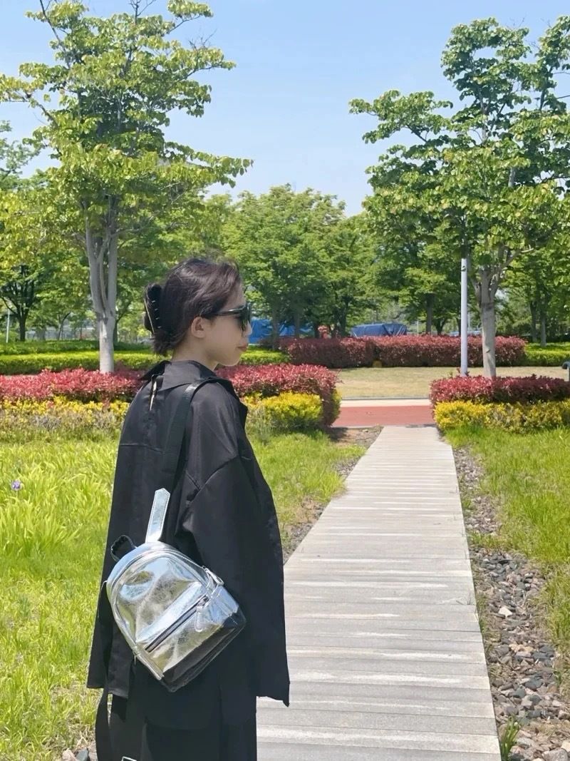 Geantă de mână compactă argintie coreeană de primăvară și vară 2025, geantă de călătorie_voghion.com