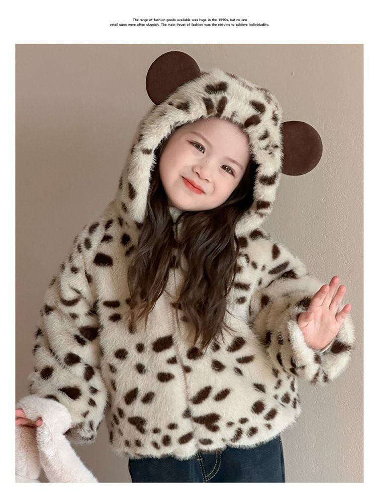 Mädchen Samt Verdickt Mantel Leopard Print 2025 Neue Stil kinder Modische Winter Kleidung Baby Mädchen Wolle Pullover Mantel_voghion.com