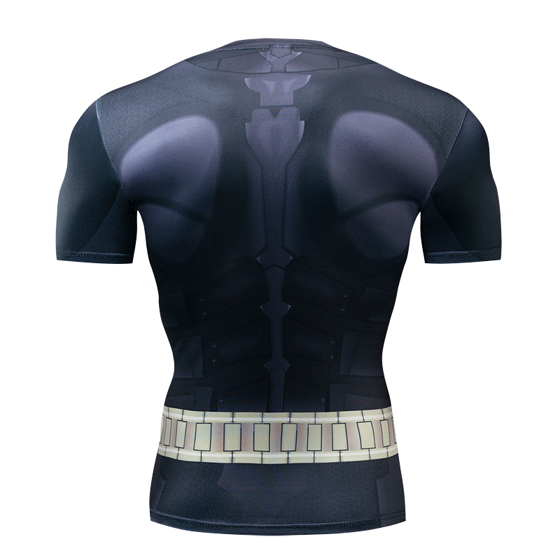 High Quality Men's Short Sleeve Compression T-Shirt 3D Compression T-Shirt Sports Running Quick Dry Summer Fitness Clothing_voghion.com