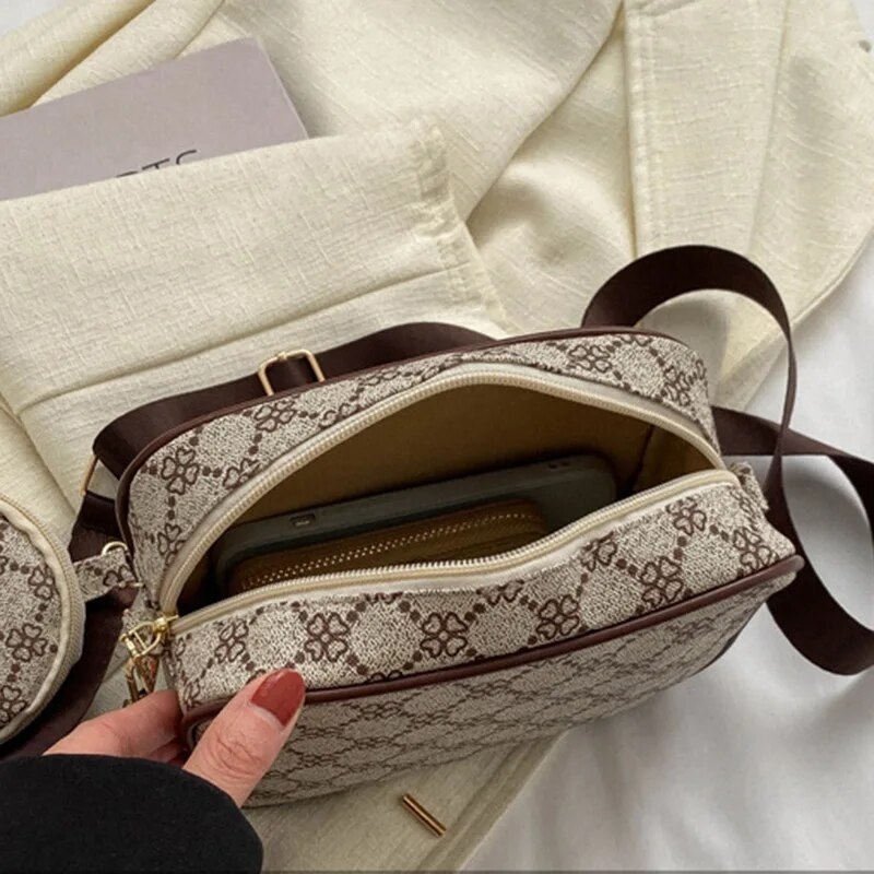 Simple And Trendy Texture, Casual Women'shoulder Bag With A Foreigntyletrap, Hanging Bag, Diagonal Crossbodymall_voghion.com